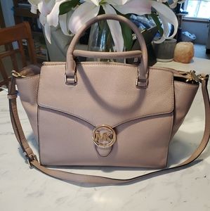 MK Michael Kors Vanna Fawn Leather Bag